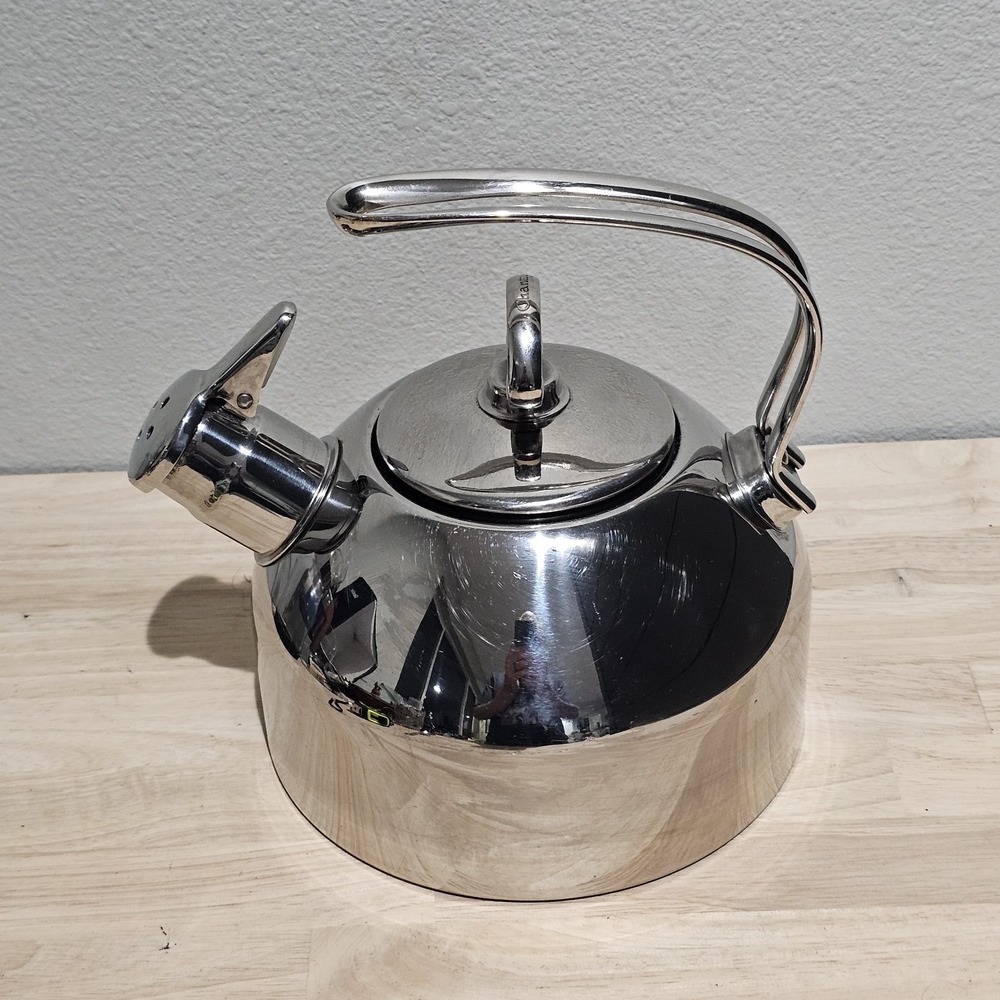 Williams Sonoma Chantal Harmonica Whistle Tea Pot Stainless Steel Tea Kettle